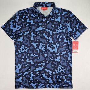 Redvanly Polo Shirt Mens Small Midnight Navy PUREpoly Camo Golf R2513-BARRES